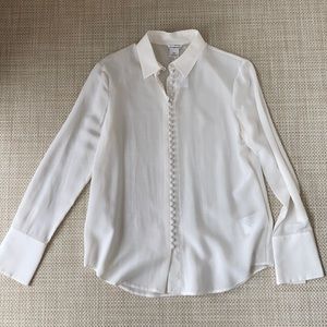 Club Monaco Ivory Silk Blouse